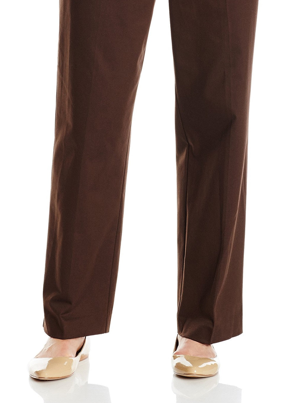 Alfred Dunner Women's Classics Twill Pull on Pants Brown Size 10