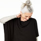 Charter Club Women's Cashmere Cowl Neck Poncho Black Size S/M