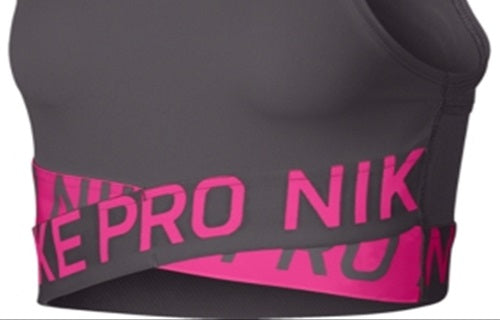 Nike Women's Pro Cropped Tank Top Gray Size Small