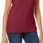 Karen Scott Women's Scoop-Neck Cotton Tank Top Red Size M