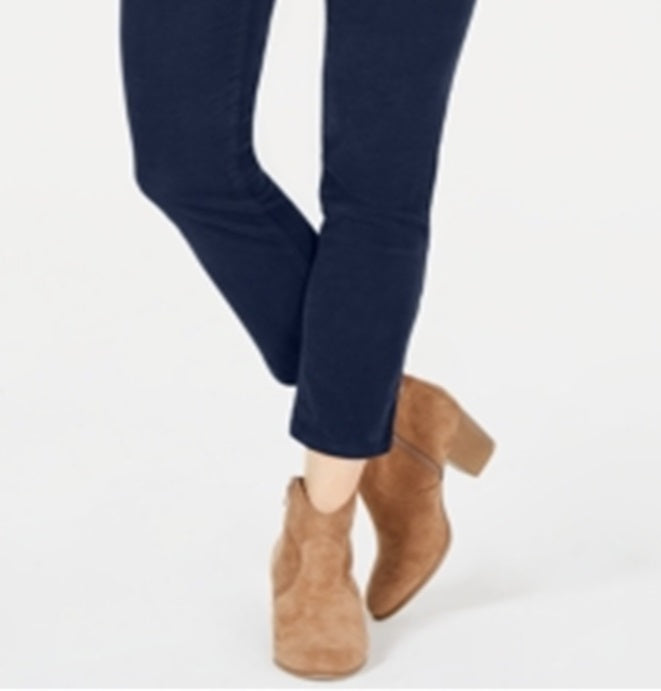 Style & Co Women's Tummy Control Corduroy Pants Blue Size 16 Petite