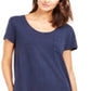 Style & Co Women's One Pocket T-Shirt Dress Blue Size Small