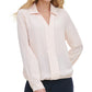 Tommy Hilfiger Women's Collared Bubble-Hem Top White Size Large