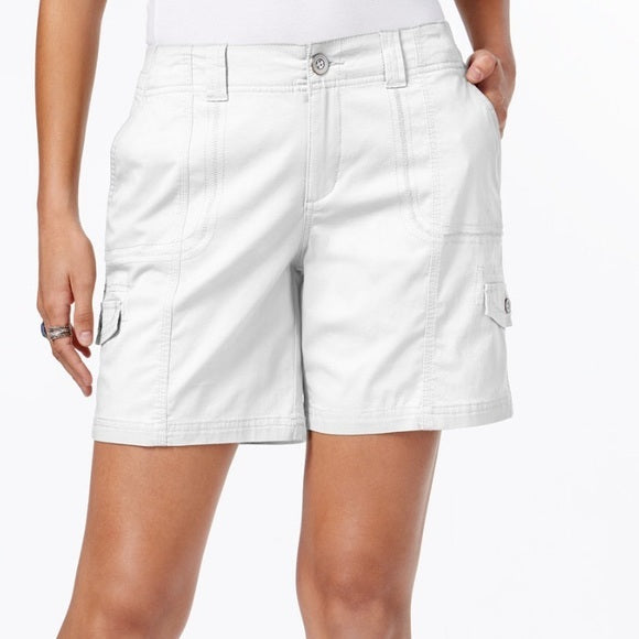 Style & Co Women's Cargo Shorts White Size 16