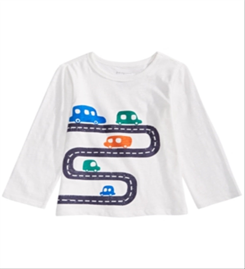 First Impressions Baby Boy's Cars Print Cotton T-Shirt White Size 12MOS
