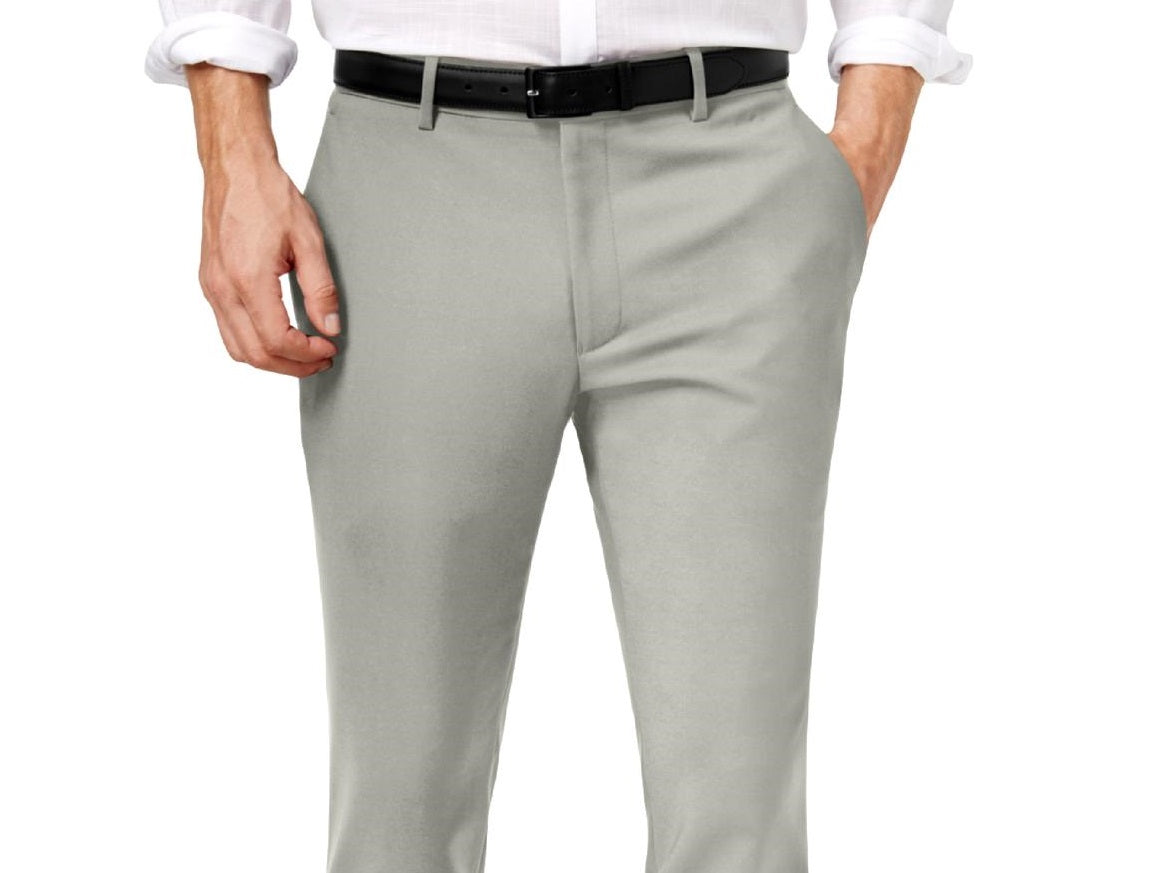 Alfani Men's Suit Separate Professional Dress Pants Gray Size 36x30