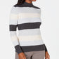Karen Scott Women's Ribbed Mock-Neck Cotton Sweater Brown Size Small