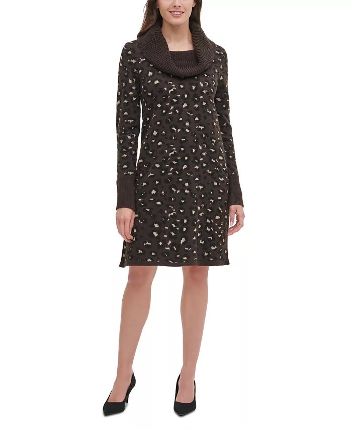Jessica Howard Women's Metallic-Print Jersey Sheath Dress Silver Size 8
