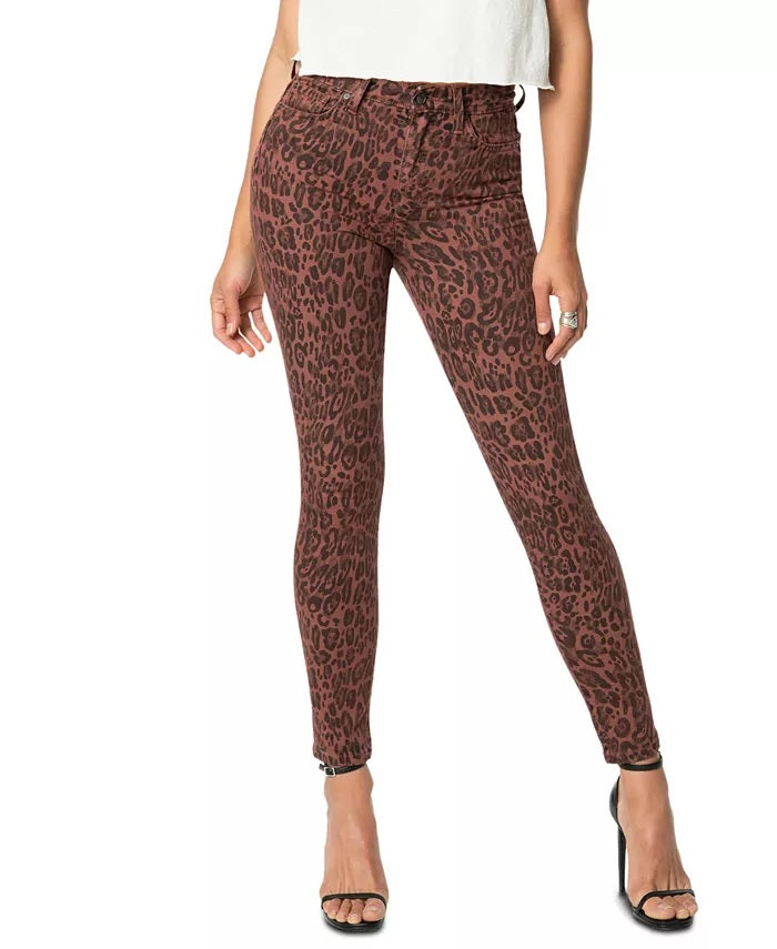 Joe's Women's Charlie Printed Ankle Jeans Orange Size 27