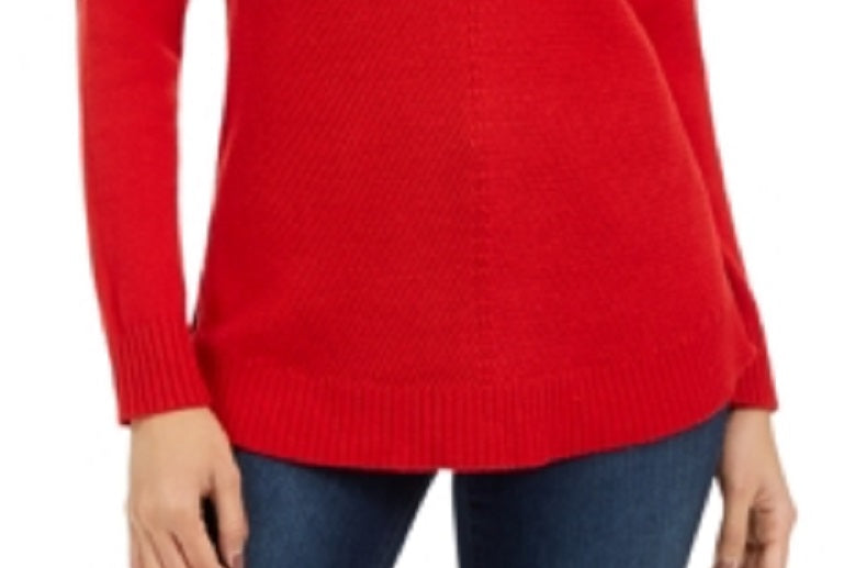 Charter Club Women's V Neck Sweater Red Size Petite XL