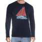 Club Room Men's Pine Boat Cotton Blend Graphic T-Shirt Blue Size Small