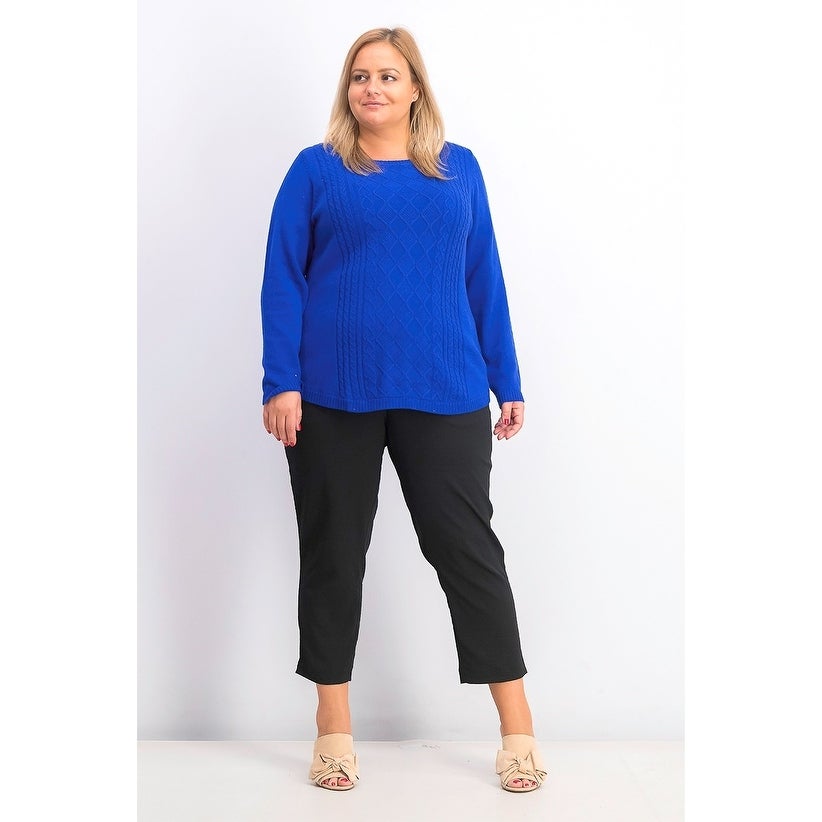 Charter Club Women's Cable Sweater Blue Size X-Large