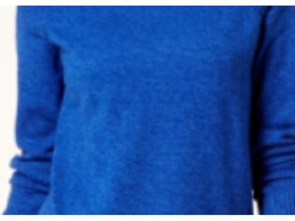 Karen Scott Women's Marled Cotton Turtleneck Sweater Blue Size X-Large