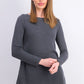 Karen Scott Women's Solid Curved-Hem Tunic Charcoal Size Small