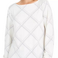 Charter Club Women's Plaid Knit Top Med Blue Size Large