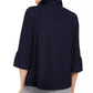 JM Collection Women's Textured Bell Sleeve Jacket Blue Size Small