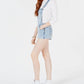 Dollhouse Juniors' Cuffed Denim Shortalls Med Blue Size 7