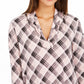 Charter Club Women's Petite Printed Top Pink Size Petite