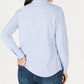Charter Club Women's Cotton Knit Shirt Blue Size Small