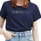 Levi's Women's Cotton Rainbow Logo Graphic T-Shirt Navy Size Large