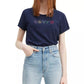 Levi's Women's Cotton Rainbow Logo Graphic T-Shirt Navy Size Large