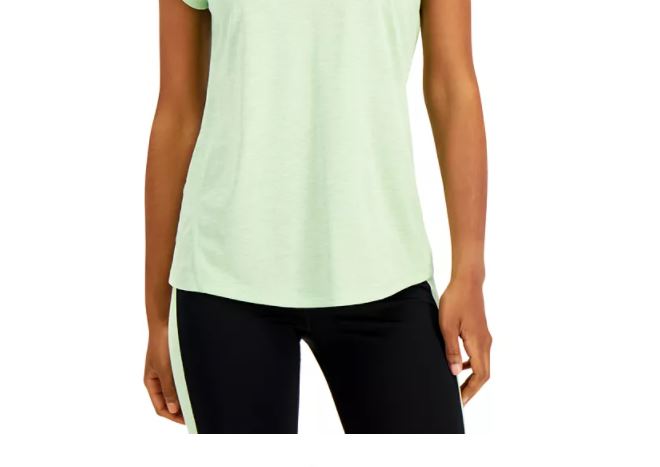 Ideology Women's Rapidry Heathered Performance T-Shirt Green Size Small