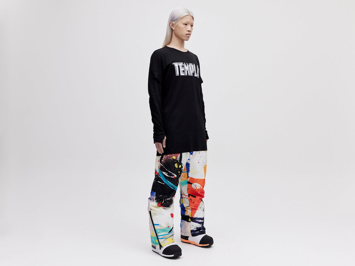 Layered Long Sleeve Tee - Black