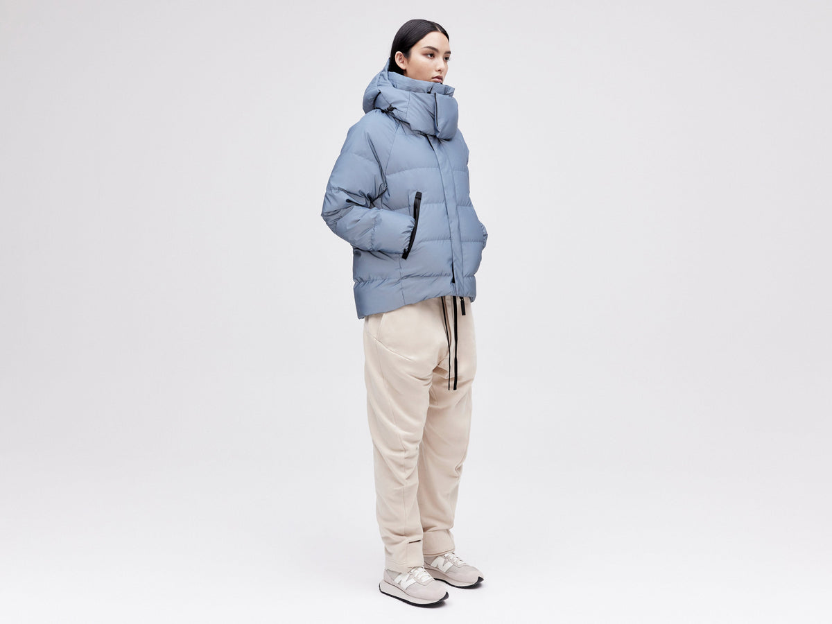 On/Off Hood O.S Down Jacket Unisex - Reflective Blue