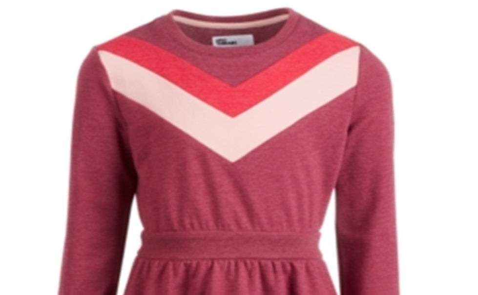 Epic Threads Toddler Girl's Chevron Sweatshirt Dress Red Size 3T