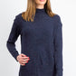 Karen Scott Women's Mock-Neck Shimmer Sweater Navy Size Medium