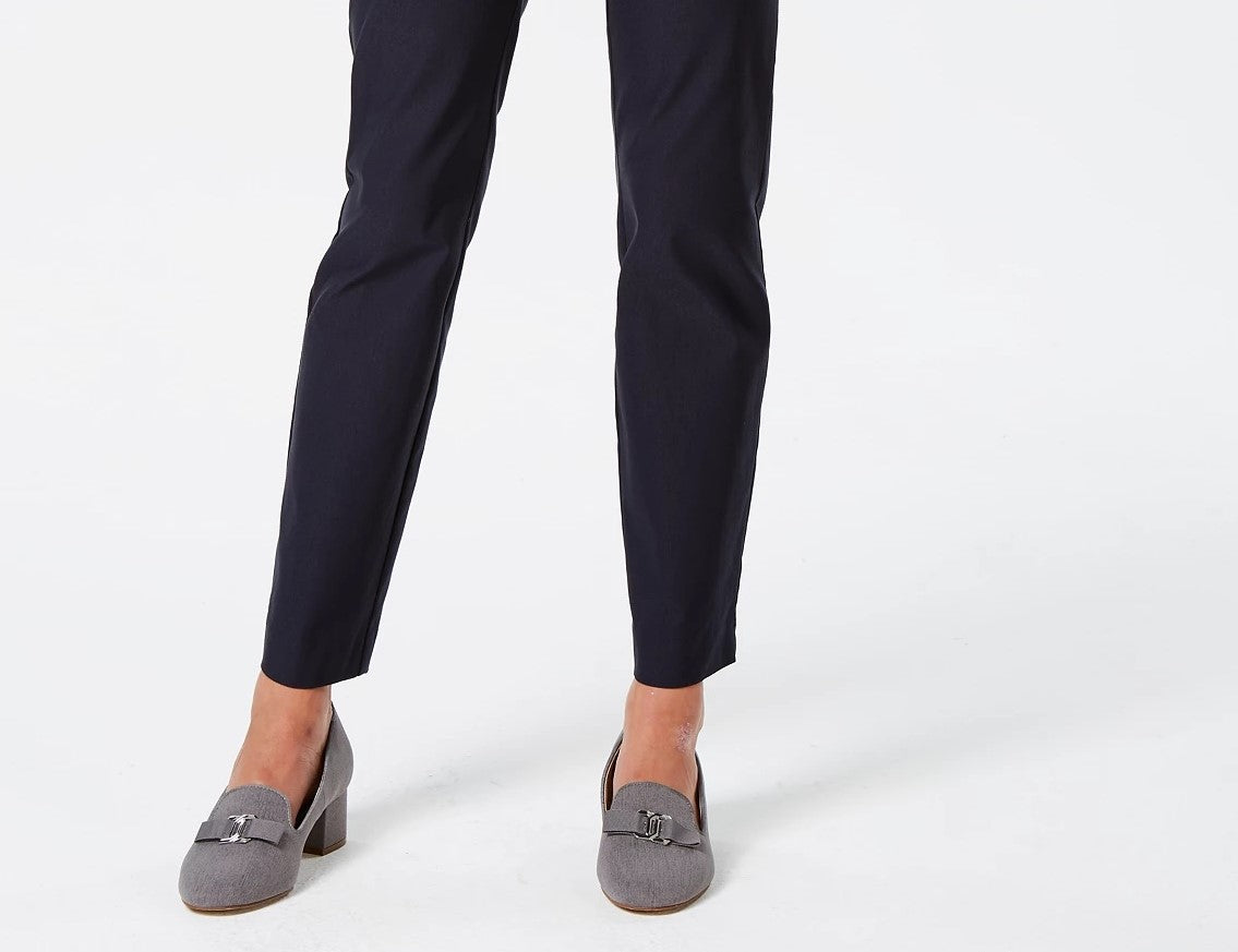 Charter Club Women's Cambridge Skinny Pull-On Tummy-Control Pants Bright Blue Size 14
