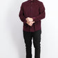 Alfani Men's Classic-Fit Corduroy Shirt Wine Size Medium