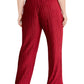 Alfani Women's Plus Pull On Velvet Wide Leg Pants Wine Size 3X