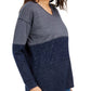 Style & Co Women's Colorblocked Hoodie Navy Size Large