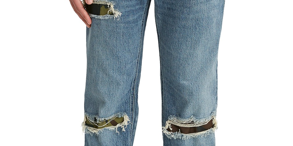 Levi's Men's 541 Athletic Fit Ripped Jeans Med Blue Size 36X32
