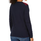 Tommy Hilfiger Women's Fair Isle Ivy Cotton Sweater Blue Size Medium