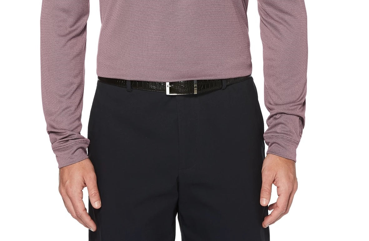 PGA Tour Men's Long-Sleeve Polo Dark Purple Size XX-Large