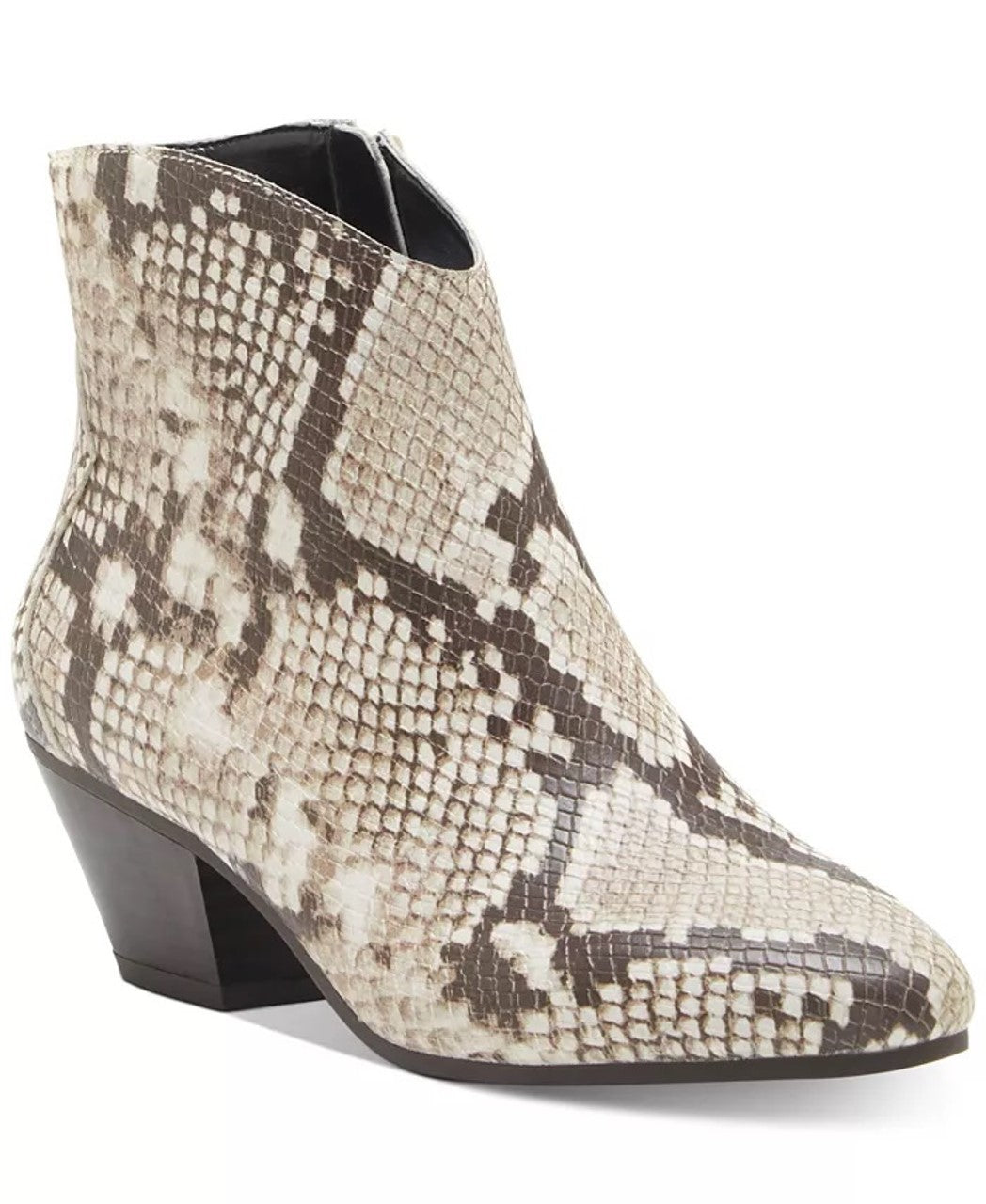 INC International Concepts Women's Idra Block-Heel Booties Shoes Beige